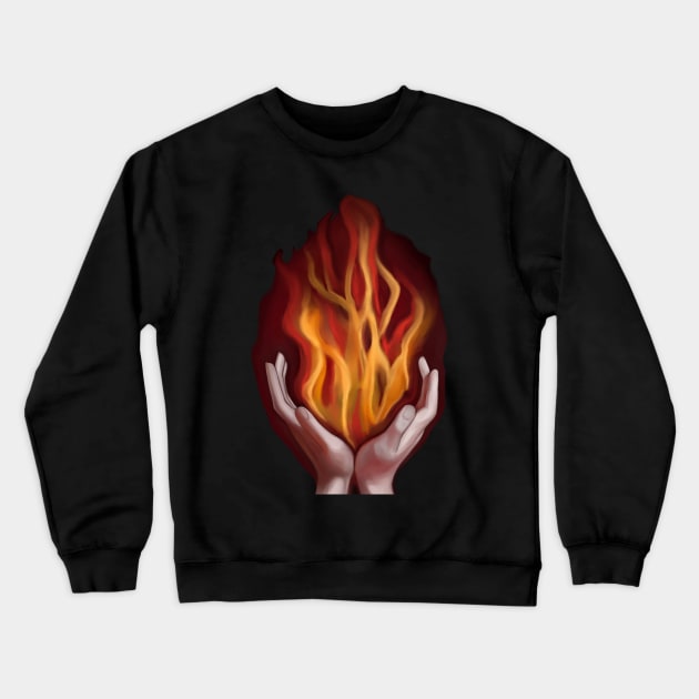 Fire in the hands Crewneck Sweatshirt by Meakm